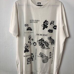 Uniqlo Super Mario Graphic Tee - Cream